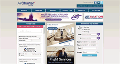 Desktop Screenshot of aircharterguide.com